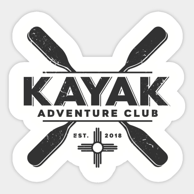 Kayak Adventure Club Sticker by awesomeniemeier